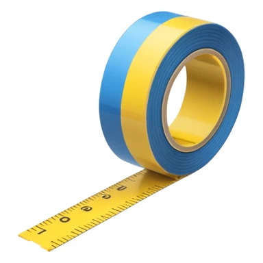  rolled out measure tape smaller, his line is short but rolled out different color sticker
