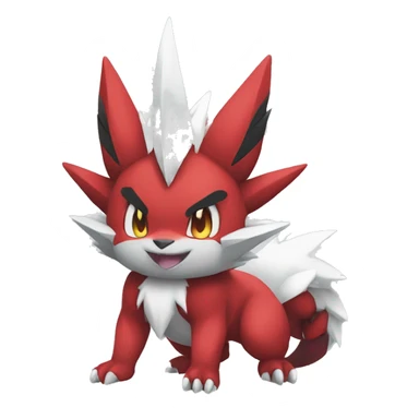 Full body cute cool Guilmon-Zoroark-Zangoose sticker