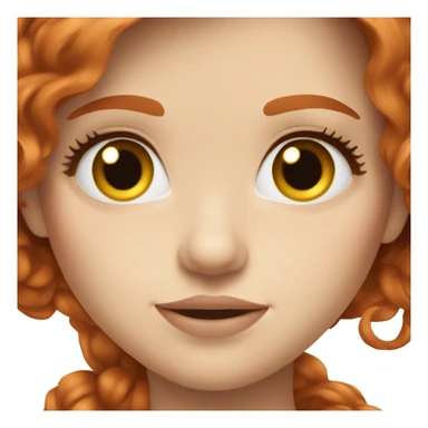 Gorgeous redhead girl with long eyelashes and brown eyes sticker