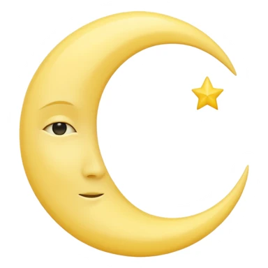 The crescent moon faceless sticker