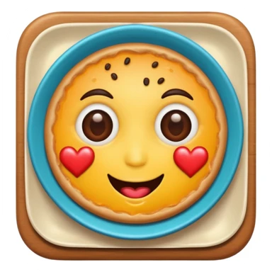 Food with heart eyes sticker