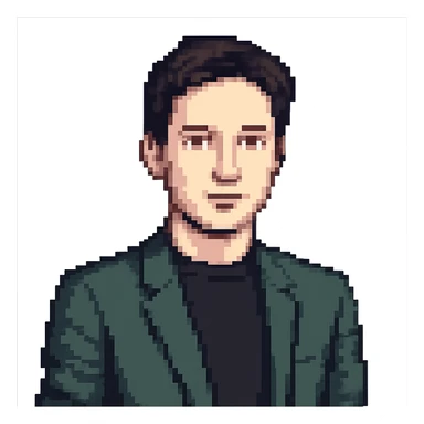 Pavel Durov in pixel art style sticker