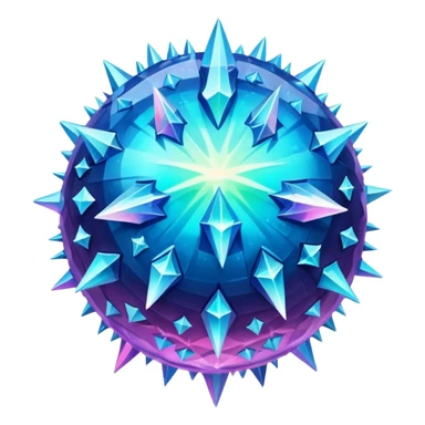Crystal Planet – surface covered in glowing crystals sticker