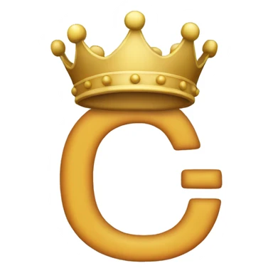 The letter C with a simple crown on it sticker