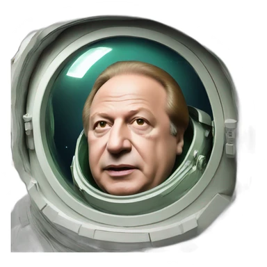 nawaz sharif in space sticker
