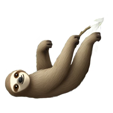 A sloth climbing a mountain  sticker