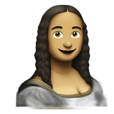 mona lisa say hello sticker