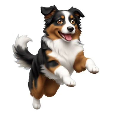 Jumping Australian shepherd over anvil sticker