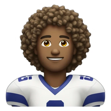 football player with curly hair and wearing number 25 sticker