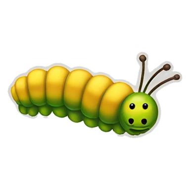 Buttery eating caterpillar sticker