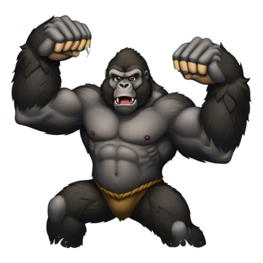 king kong gorilla fighting a cyclone hurricane sticker