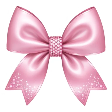 light pink sparkling bow sticker