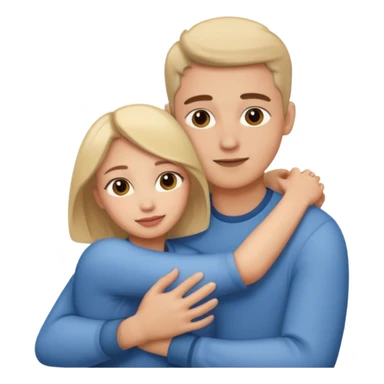 emoji de abrazar a papa y mama sticker