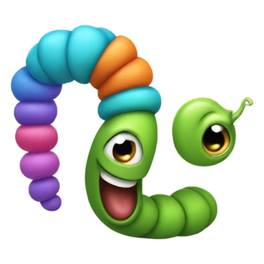 worm wearing hat sticker