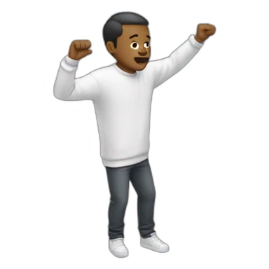 man doing a dab sticker