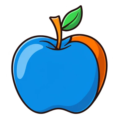 blue apple sticker
