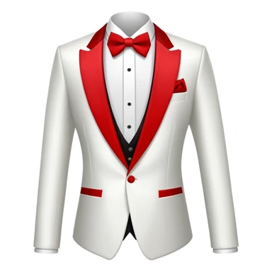 red and white formal tuxedo suit sticker