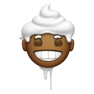 Whipped cream on face sticker