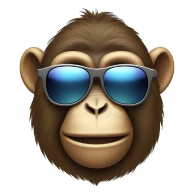 monkey with sunglasses cool vibe  sticker