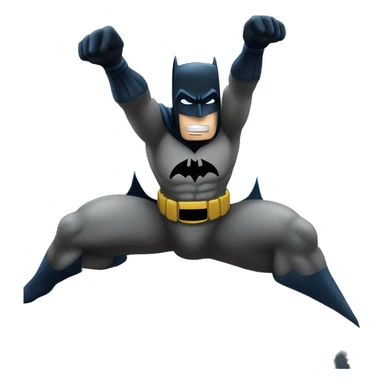 Batman playing against superman in basketball sticker