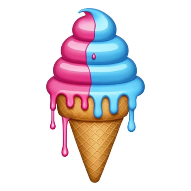 sideways ice cream sticker