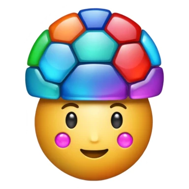 un cerveau comme une boule disco avec une idée sticker