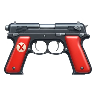 i want to make an X letter using 2 gas station  pistols sticker