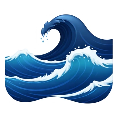 A dark Blue ocean With Little Waves sticker