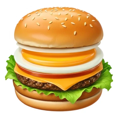 hamburger with cheese, eggs, and lettuce, no tomatoes sticker