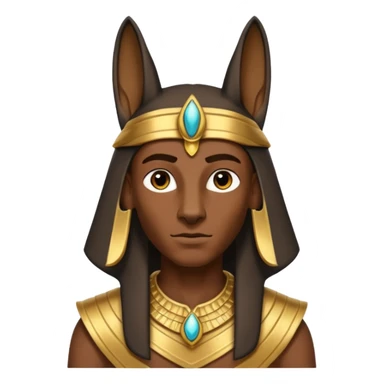 white man wearing anubis cloth sticker