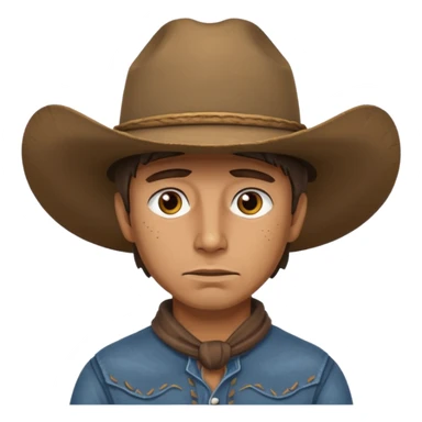 a cowboy with 1000 yard, stare sticker