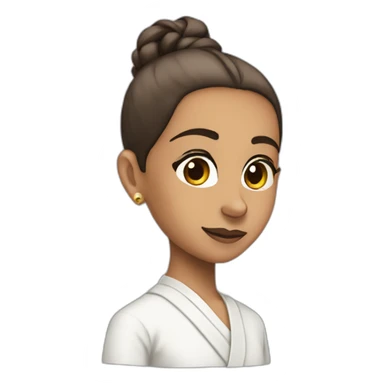 mahatma ghandi but with ariana grande's ponytail sticker