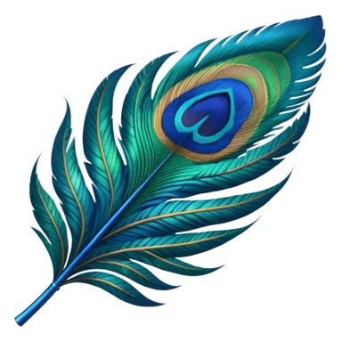 Peacock feather sticker