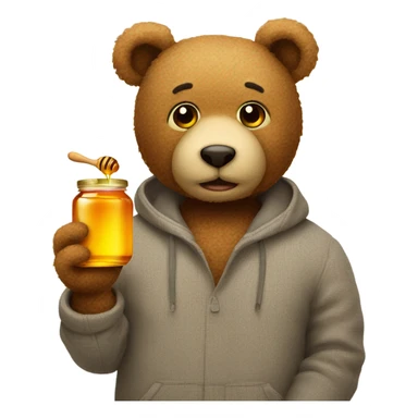 Teddy with honey  sticker