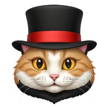 cat wearing a tophat sticker