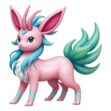 Shaymin-Sylveon-Suicune-Milotic-Amaura-Pokémon-Fakémon-fusion, full body sticker