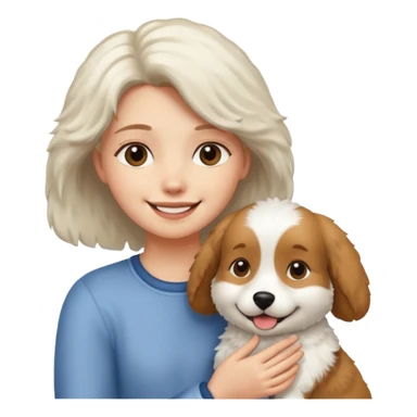 emoji to show that something is really soft, make it with someone petting a dog sticker