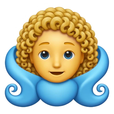 Skyblue color verified emoji with curly border  sticker