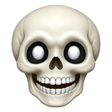 a laughing skull sticker