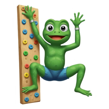 pepe frog bouldering sticker
