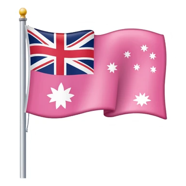 Pink Australian Flag sticker