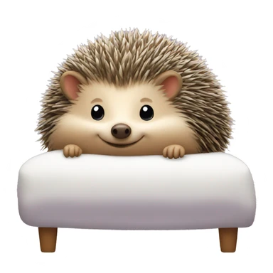 Hedgehog in bed sticker