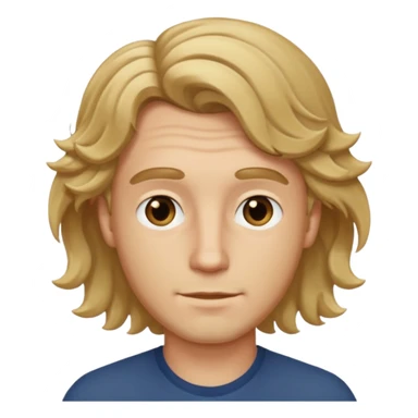 Homem de cabelo castanho claro/loiro ondulado  sticker