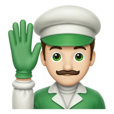 Luigi white gloves sticker