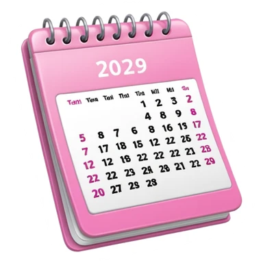 pink calendar sticker