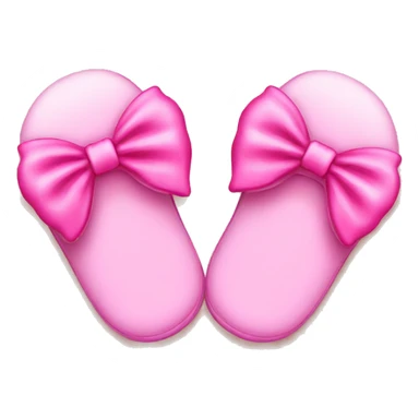 Pink slippers with bows sticker