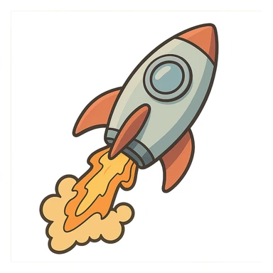 rocket ship image sticker