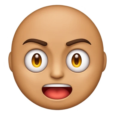 A simple emoji that is half angry and half kind and happy. sticker