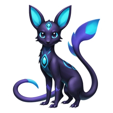 Shiny Aural Umbreon-Amaura-Salandit-Fakémon-fusion (full body) sticker