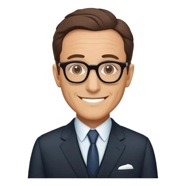 Merleau-Ponty as an emoji professor with glasses and suit sticker
